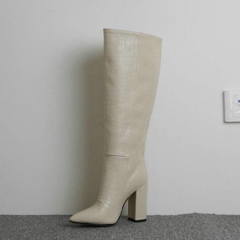 Bottes pour femme originale et élégante effet peau d’alligator - Adenbora