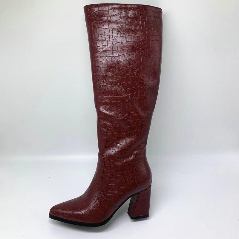 Bottes pour femme originale et élégante effet peau d’alligator - Adenbora