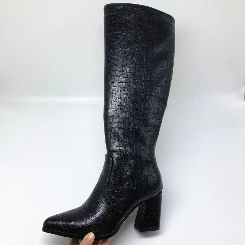 Bottes pour femme originale et élégante effet peau d’alligator - Adenbora