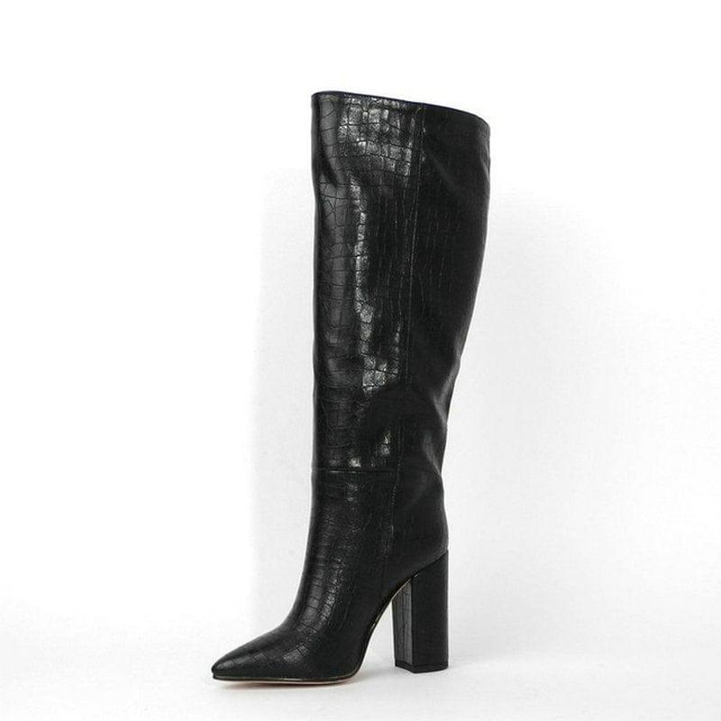 Bottes pour femme originale et élégante effet peau d’alligator - Adenbora