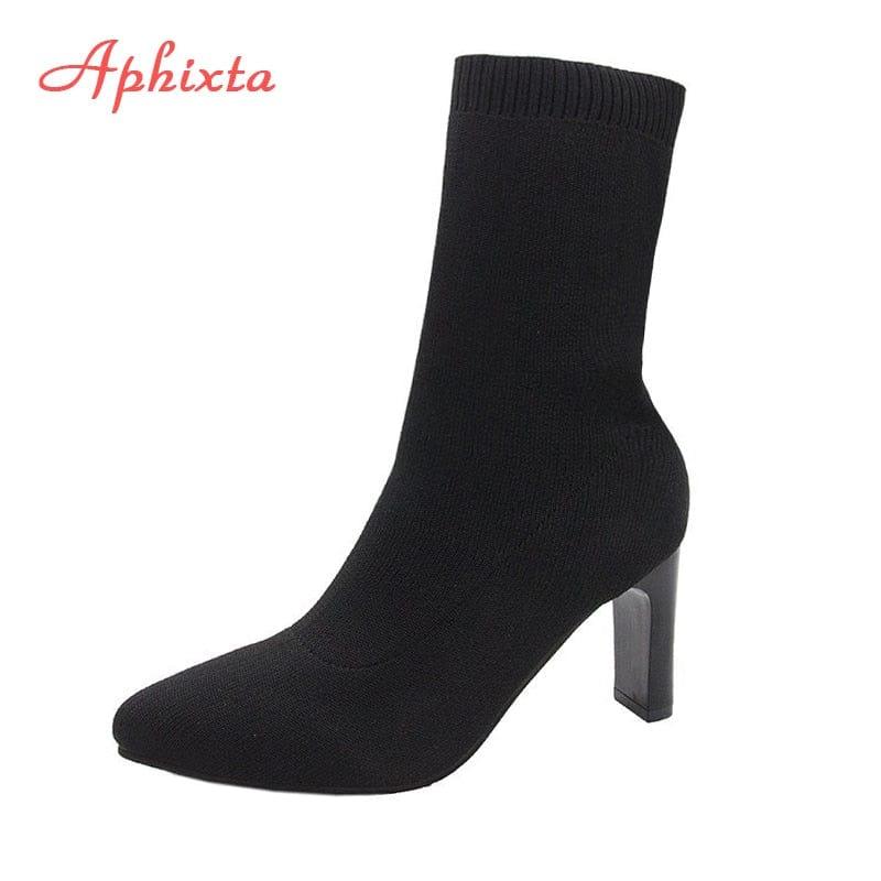 Bottines sexy à talons fins avec plateforme et fermeture éclair - Adenbora