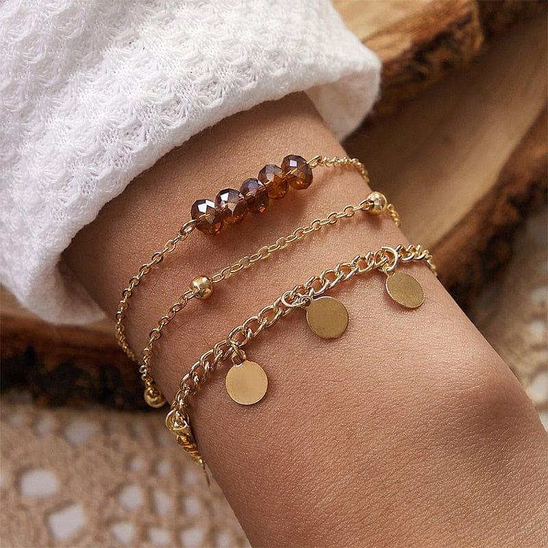 Bracelet Docona 9 Styles en Cristal de Lune - Une Touche Bohème, Vintage et Gothique pour les Filles Amoureuses de la Mode - Adenbora