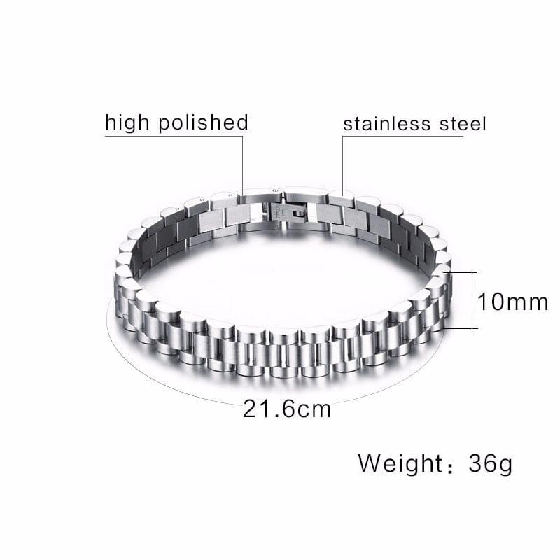 Bracelet en acier inoxydable tendance pour homme - Adenbora