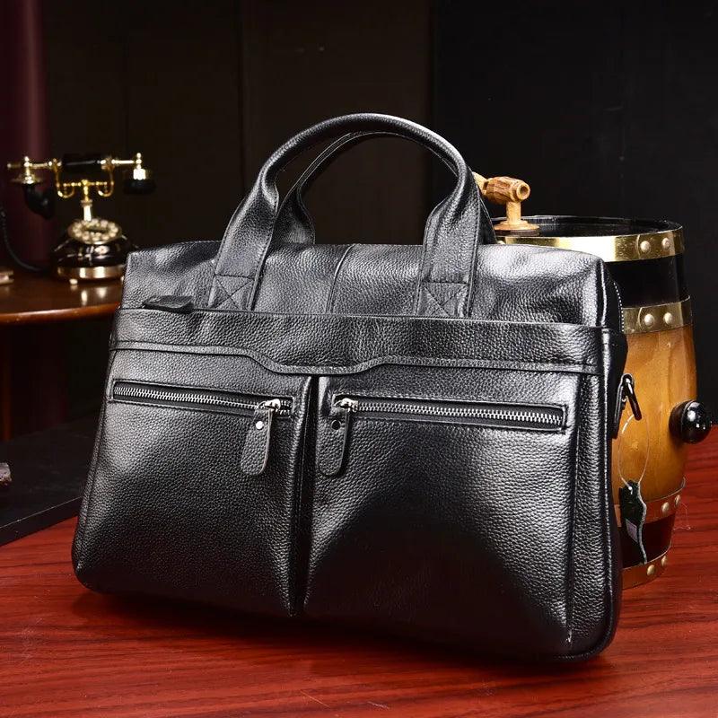 Brand Fashion Designer en cuir Messenger Messager Messager Mentille Men's Business Sacs IPAD Sacs d'ordinateur 2023 Fashion Hot Fashion Hands Mandbag Tote Sac - Adenbora