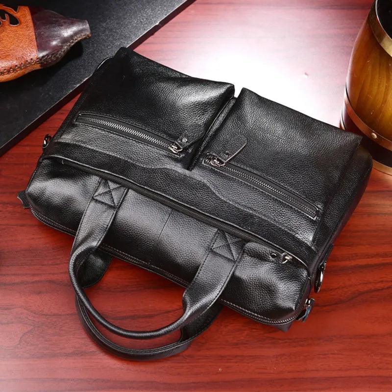 Brand Fashion Designer en cuir Messenger Messager Messager Mentille Men's Business Sacs IPAD Sacs d'ordinateur 2023 Fashion Hot Fashion Hands Mandbag Tote Sac - Adenbora