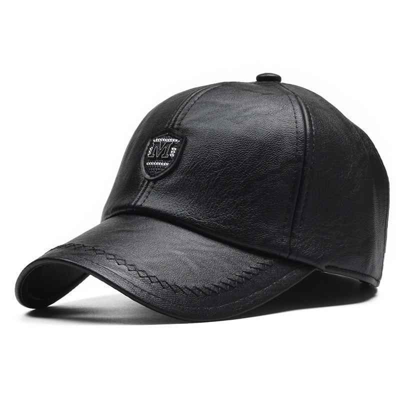 Casquette Hiver Cuir PU Homme - Adenbora