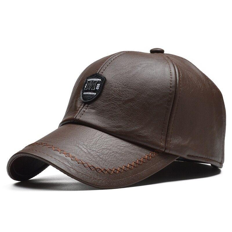 Casquette Hiver Cuir PU Homme - Adenbora