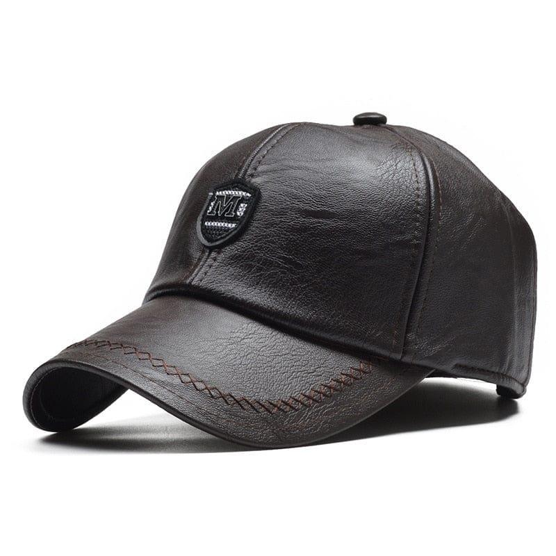 Casquette Hiver Cuir PU Homme - Adenbora