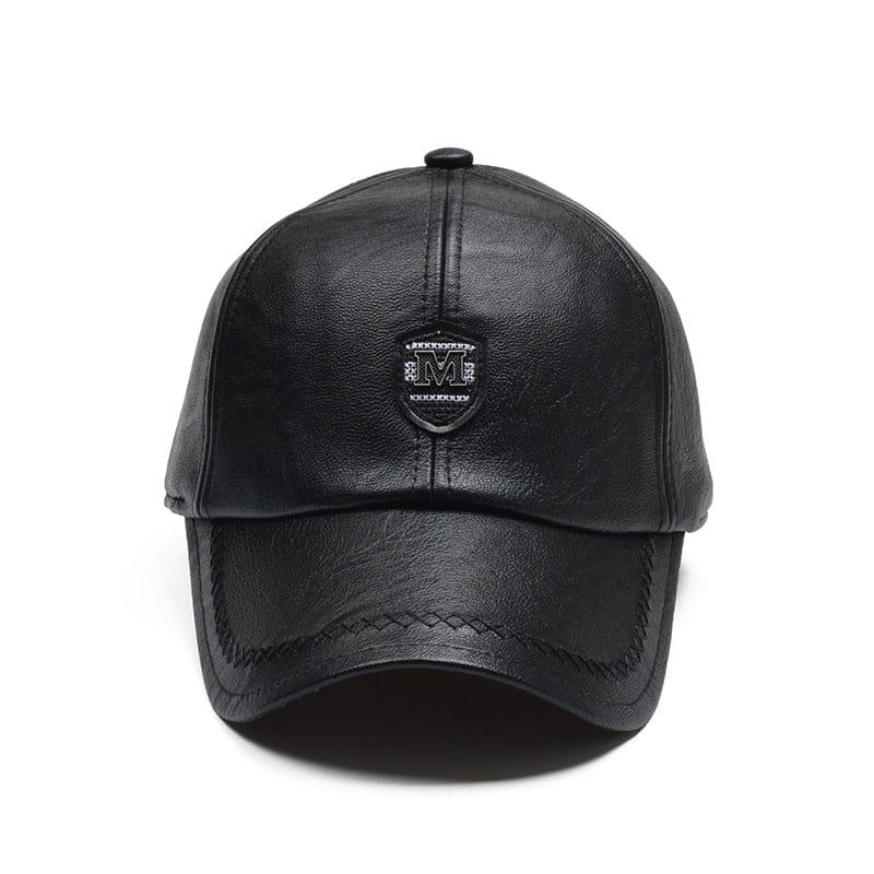 Casquette Hiver Cuir PU Homme - Adenbora