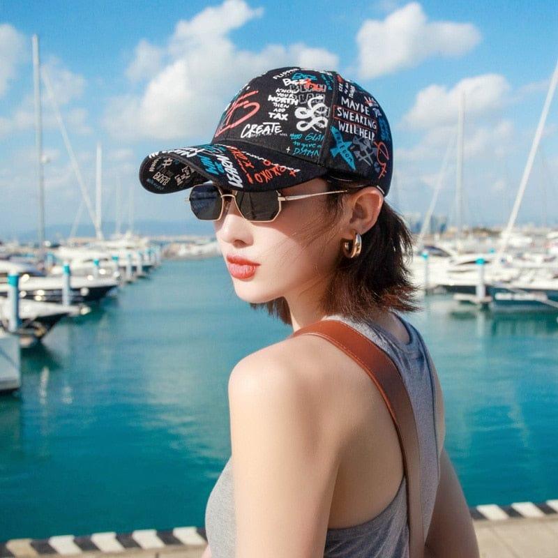 casquettes pour femme originale avec motif imprimé - Adenbora