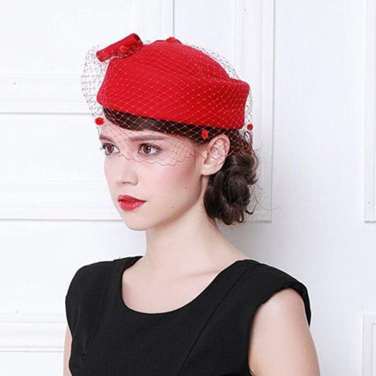 chapeau élégant en laine française pour femme originale - Adenbora