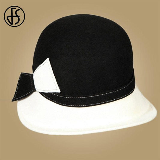 chapeaux blanc ou noir rétro originale pour femme - Adenbora