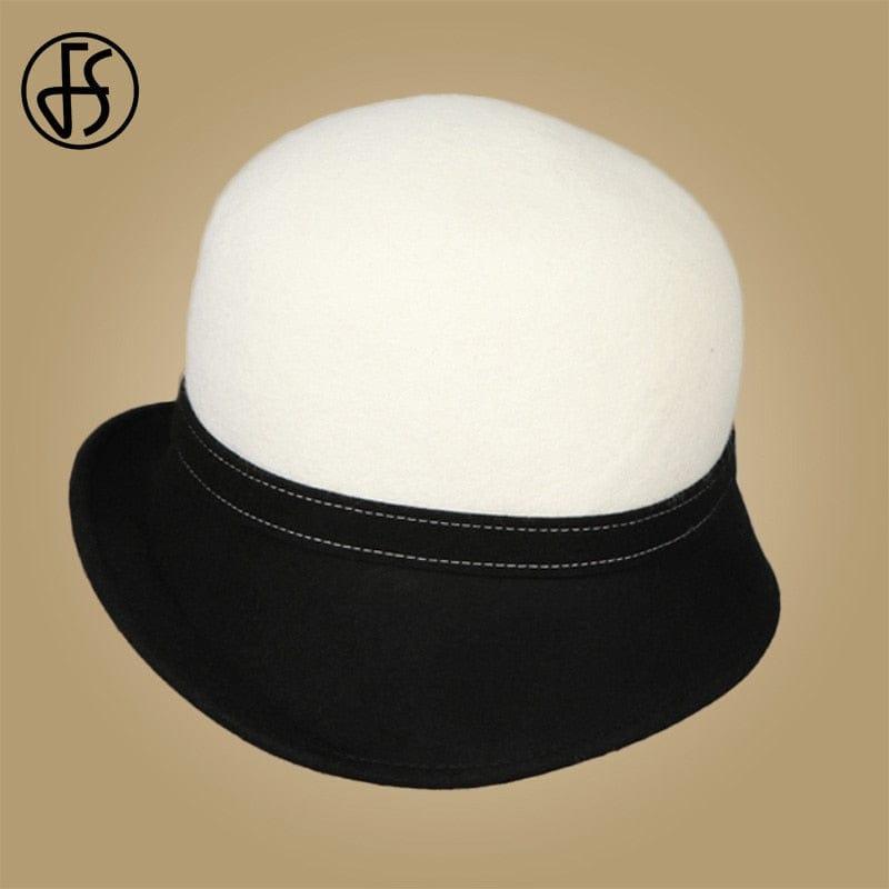 chapeaux blanc ou noir rétro originale pour femme - Adenbora