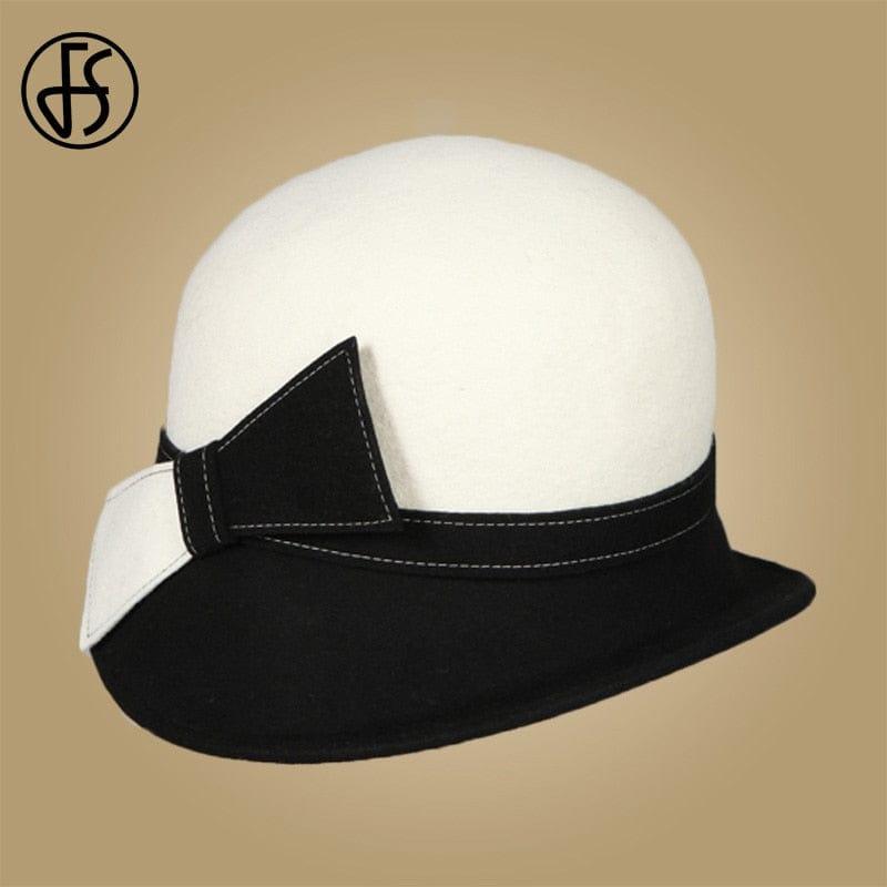 chapeaux blanc ou noir rétro originale pour femme - Adenbora