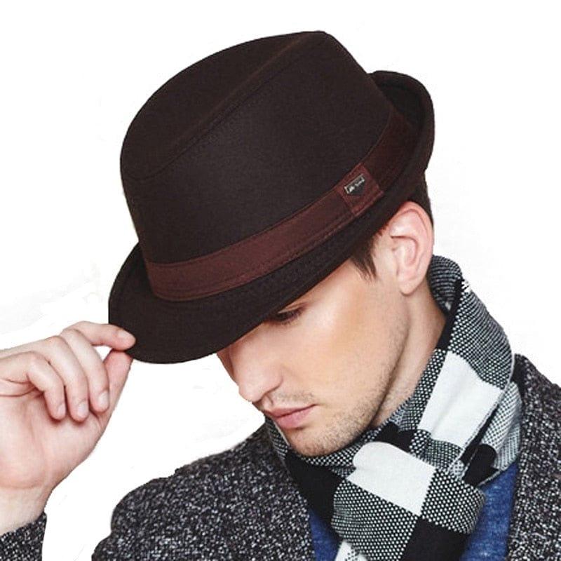 Chapeaux Fedora Homme Larges en Feutre de Laine - Adenbora