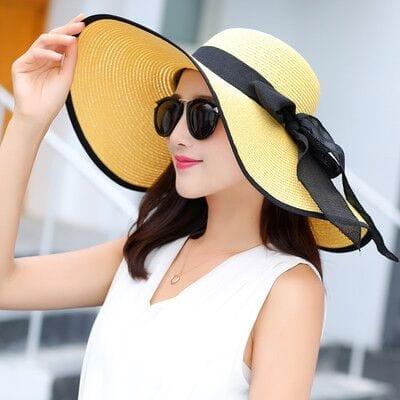 Chapeaux large pour femme avec noeud papillon - Adenbora