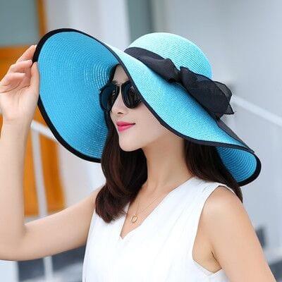 Chapeaux large pour femme avec noeud papillon - Adenbora