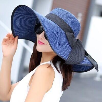 Chapeaux large pour femme avec noeud papillon - Adenbora