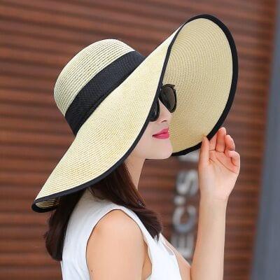 Chapeaux large pour femme avec noeud papillon - Adenbora