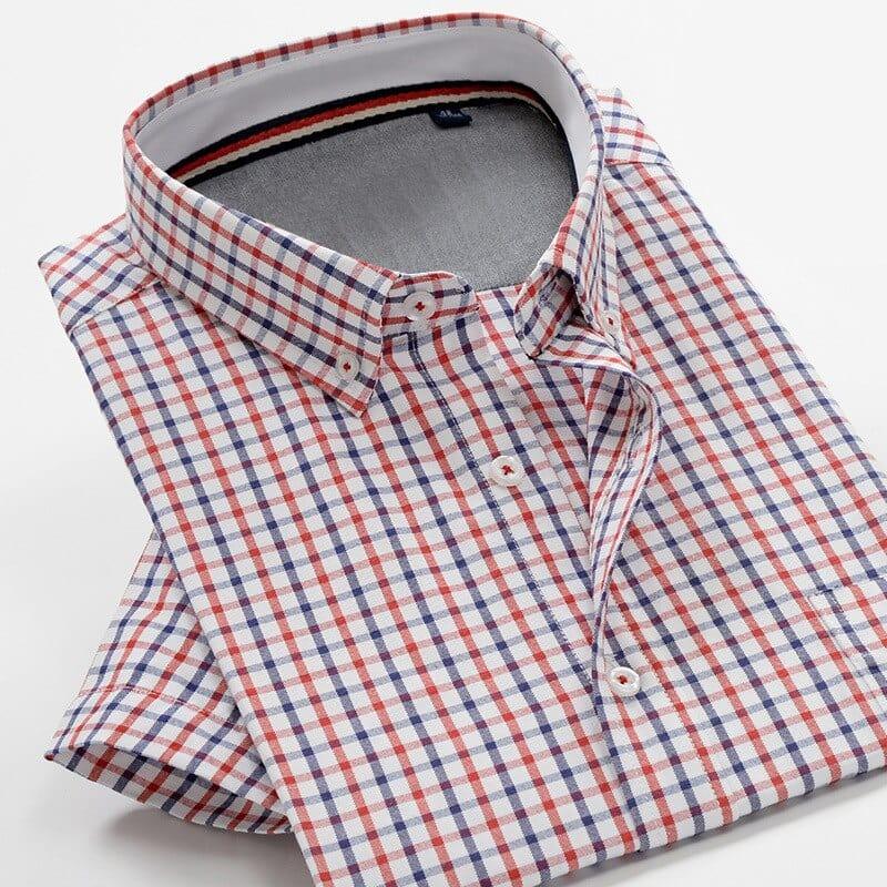 Chemise carreaux homme XL été 2023 coton haut de gamme - Adenbora