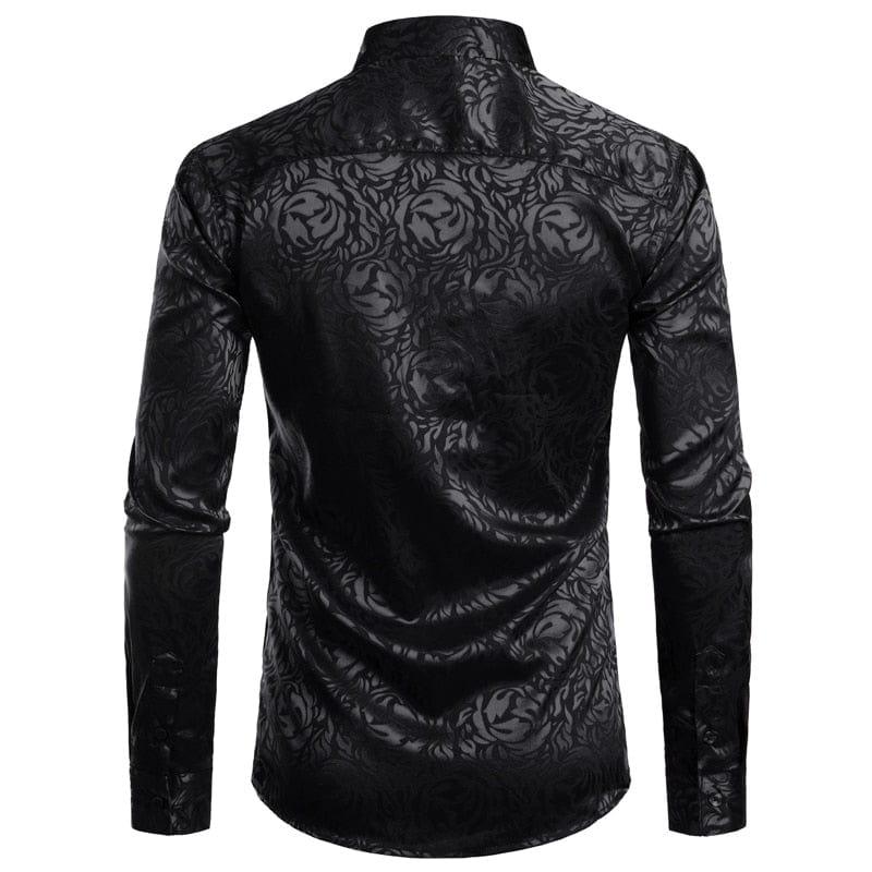 Chemise Homme à Fleurs Noires 2022 - Adenbora