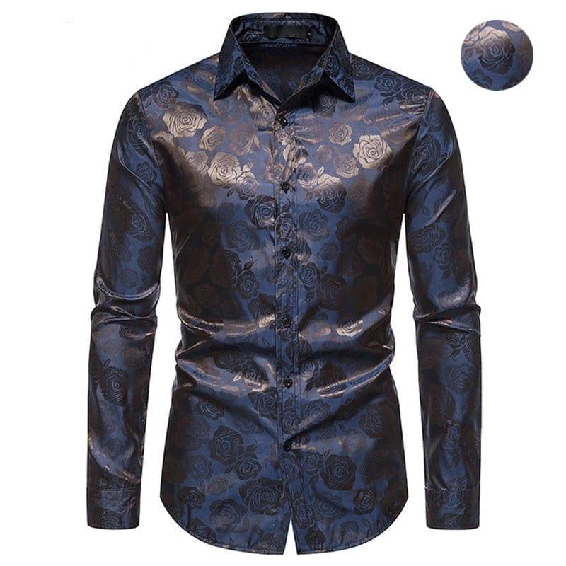 Chemise Homme à Fleurs Noires 2022 - Adenbora