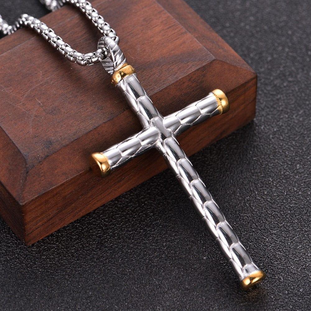 Collier Croix en Acier Inoxydable - Adenbora