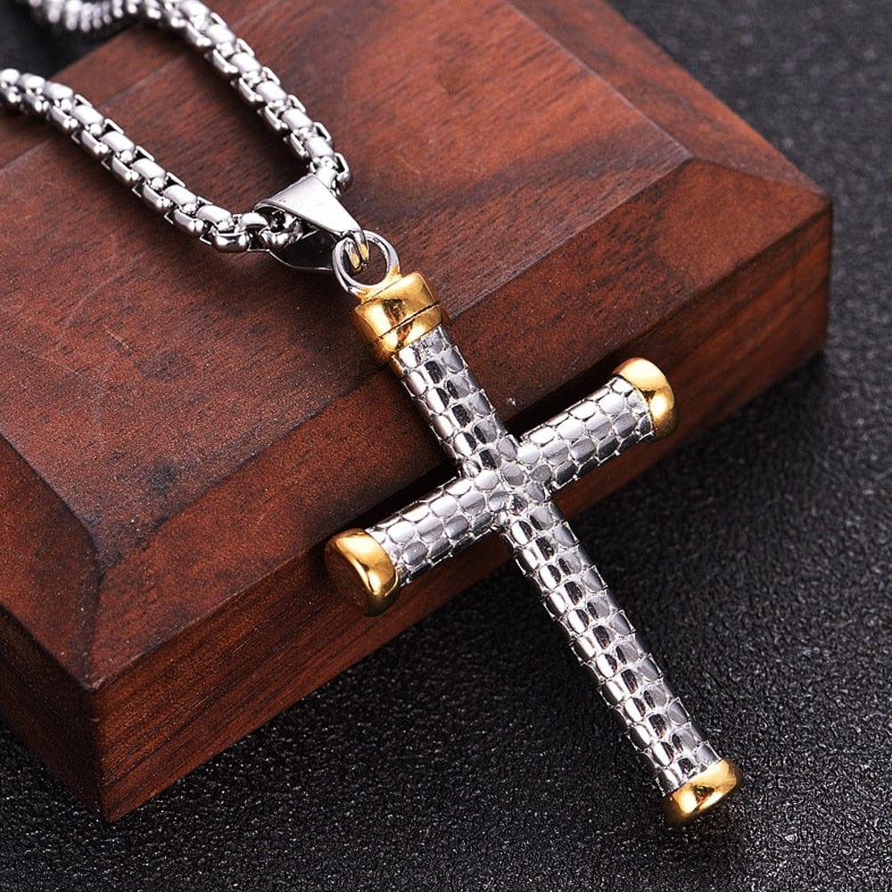 Collier Croix en Acier Inoxydable - Adenbora