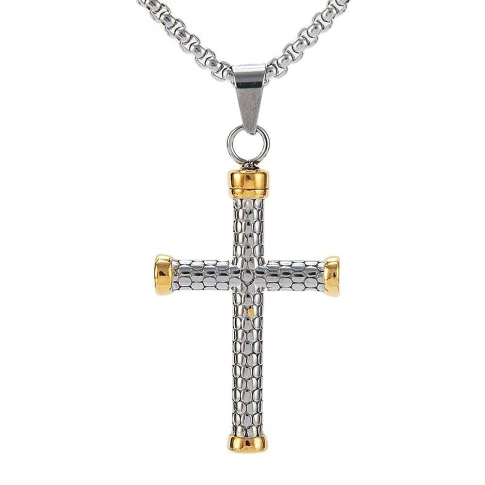 Collier Croix en Acier Inoxydable - Adenbora