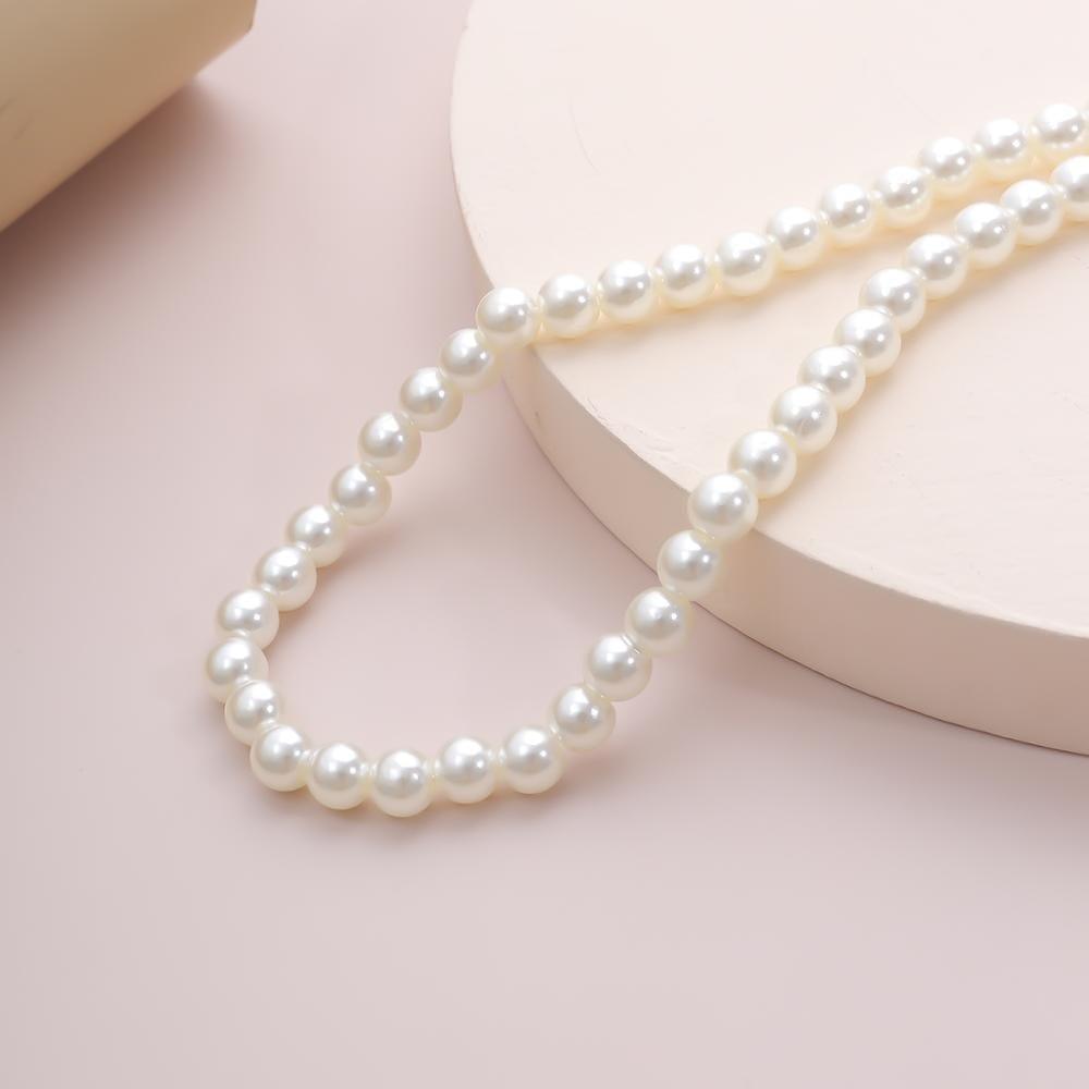 Collier de perles imitation coréen IngeSight.Z pour femme - Un accessoire minimaliste et élégant - Adenbora