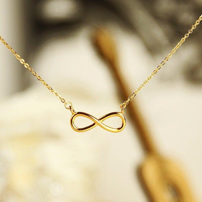 collier Gold Charm Infinity Pendants de HPTOTMG - Bijou Femme Éternel pour une Amitié Intemporelle - Adenbora