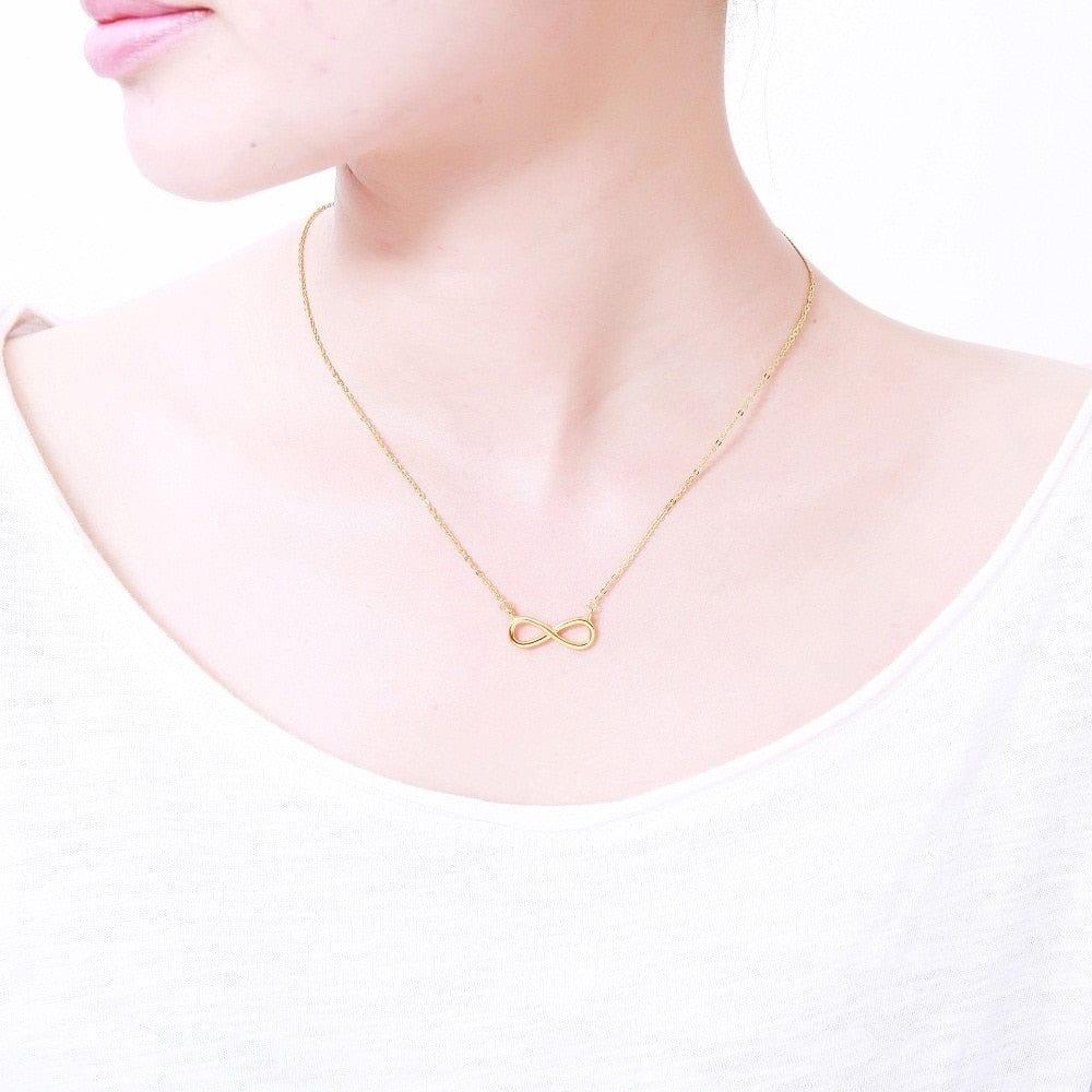 collier Gold Charm Infinity Pendants de HPTOTMG - Bijou Femme Éternel pour une Amitié Intemporelle - Adenbora