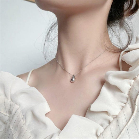 collier HUANZHI 2020 en forme de goutte d’eau pour femmes - Un bijou tendance idéal pour les soirées et les cadeaux - Adenbora