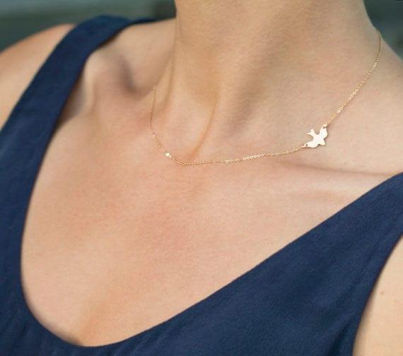 Collier Pendentif Tiny Heart pour Femmes en Argent - Adenbora