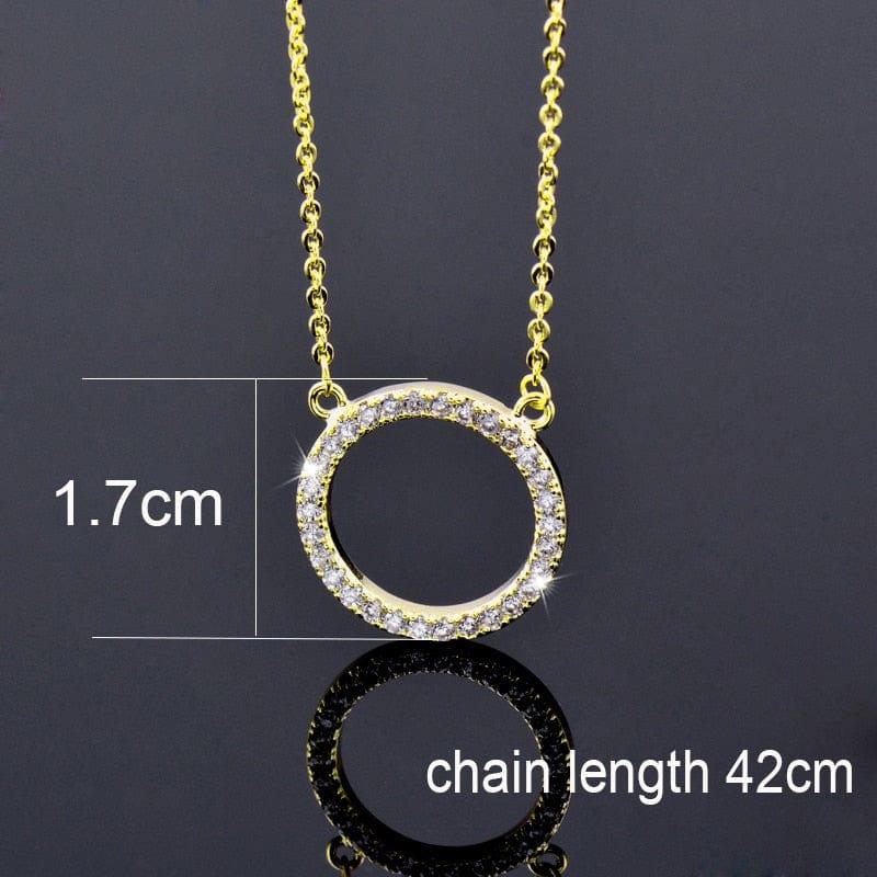 Collier Rond scintillant avec des cristaux - Adenbora