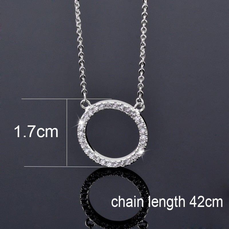 Collier Rond scintillant avec des cristaux - Adenbora