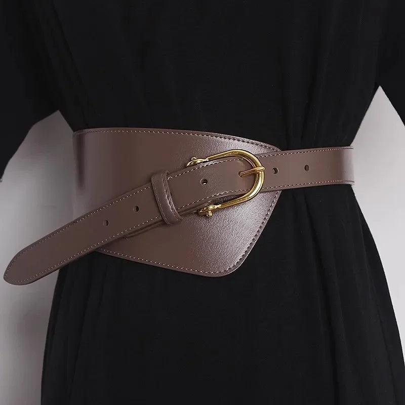 Élégance Féminine: Ceinture Cummerbund Deepeel en Cuir de Vache - Style Mode, Origine Chine, Modèle CB922 - Adenbora