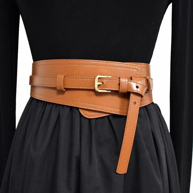 Élégance Féminine: Ceinture Cummerbund Deepeel en Cuir de Vache - Style Mode, Origine Chine, Modèle CB922 - Adenbora