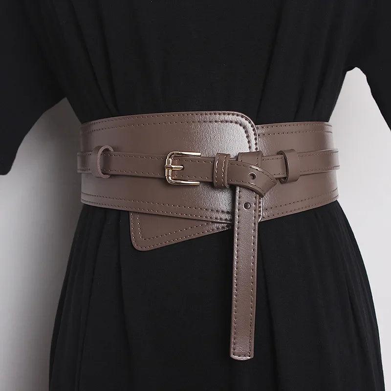 Élégance Féminine: Ceinture Cummerbund Deepeel en Cuir de Vache - Style Mode, Origine Chine, Modèle CB922 - Adenbora