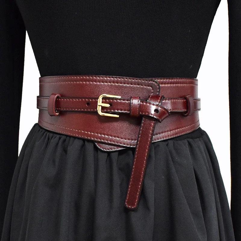 Élégance Féminine: Ceinture Cummerbund Deepeel en Cuir de Vache - Style Mode, Origine Chine, Modèle CB922 - Adenbora