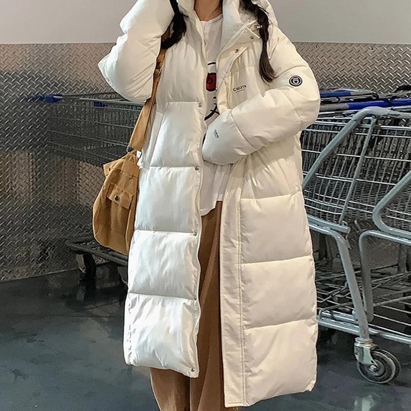 Élégance Hivernale : Manteau Long en Duvet de Canard Blanc pour Femmes - Style Casual, Chaleur Exceptionnelle, JW663 - Adenbora