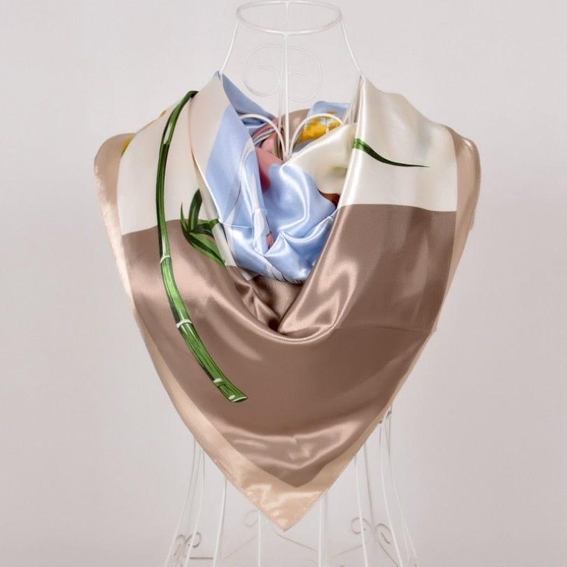 Foulard grande taille pour femme ornés de roses - Adenbora