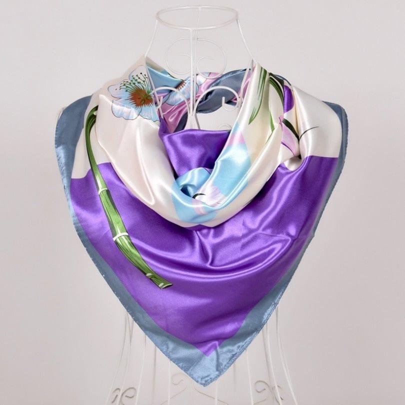 Foulard grande taille pour femme ornés de roses - Adenbora