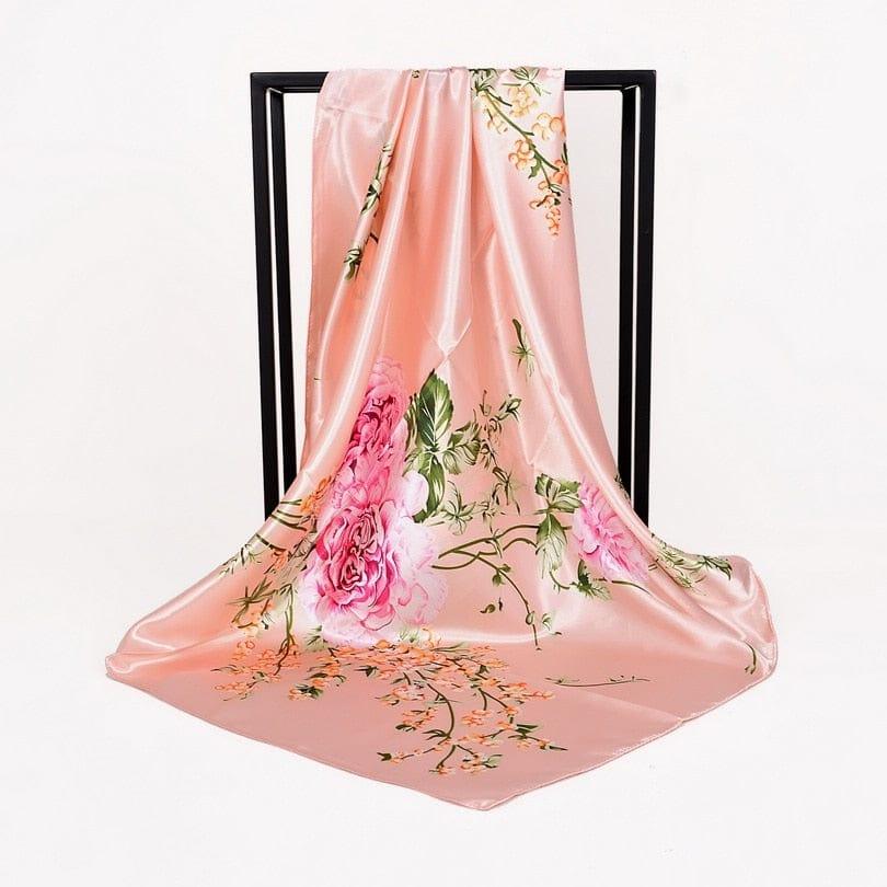 Foulard grande taille pour femme ornés de roses - Adenbora