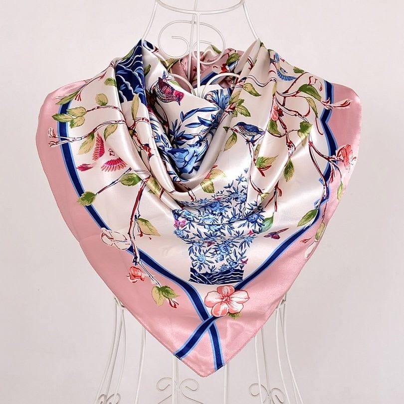 Foulard grande taille pour femme ornés de roses - Adenbora