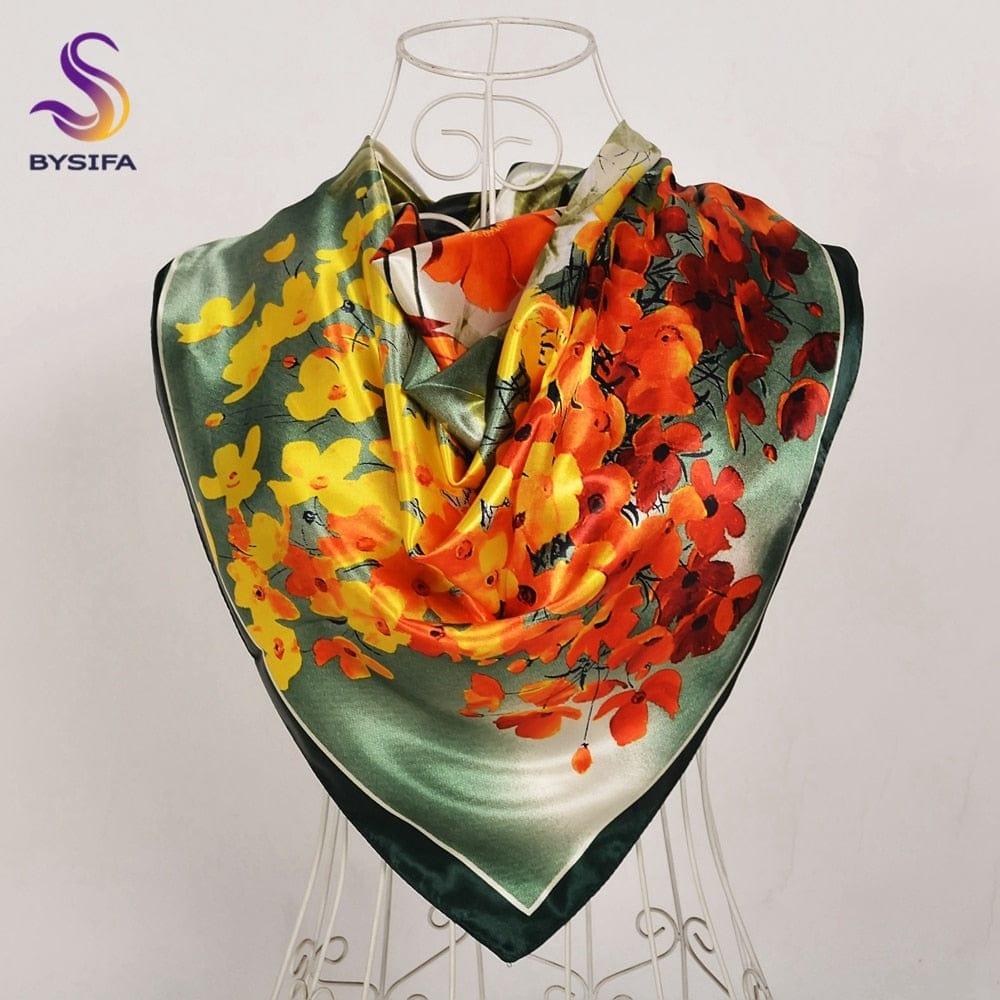 Foulard grande taille pour femme ornés de roses - Adenbora