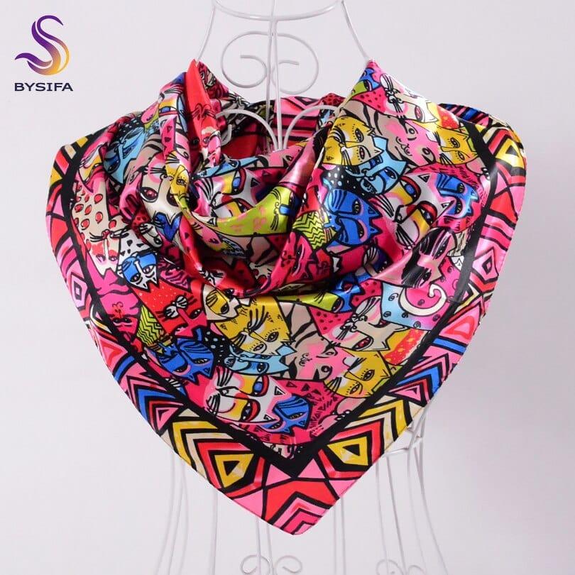 Foulard grande taille pour femme ornés de roses - Adenbora