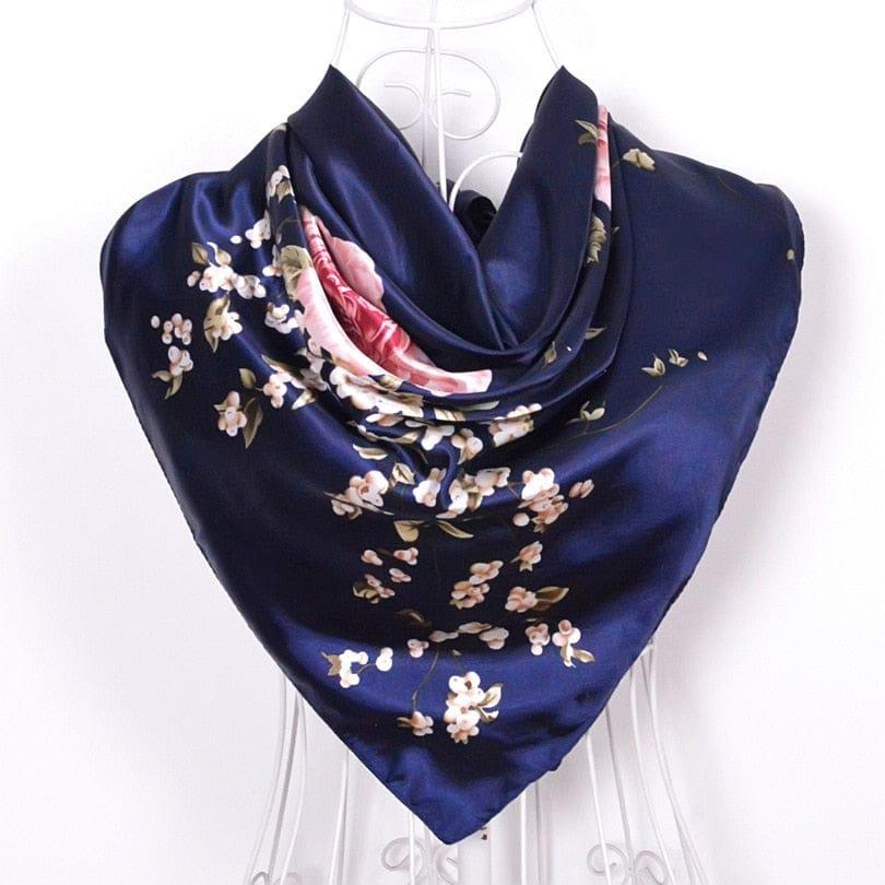 Foulard grande taille pour femme ornés de roses - Adenbora