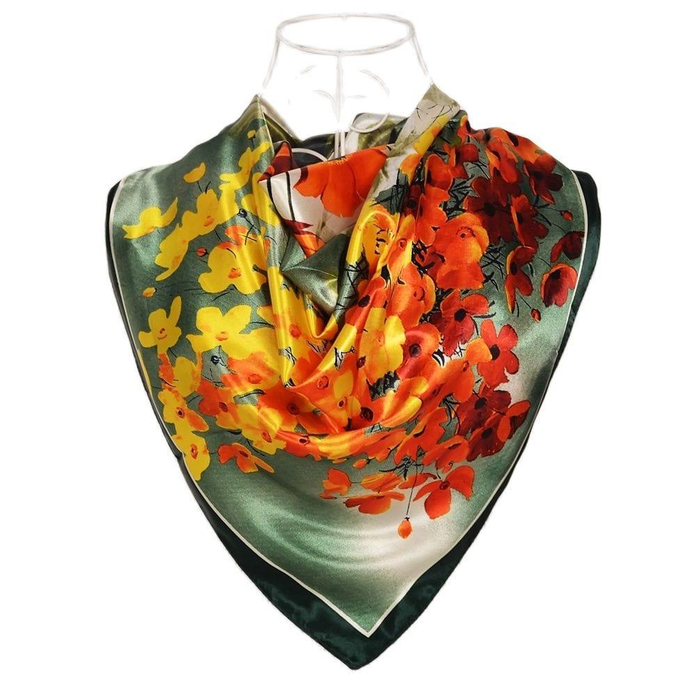 Foulard grande taille pour femme ornés de roses - Adenbora