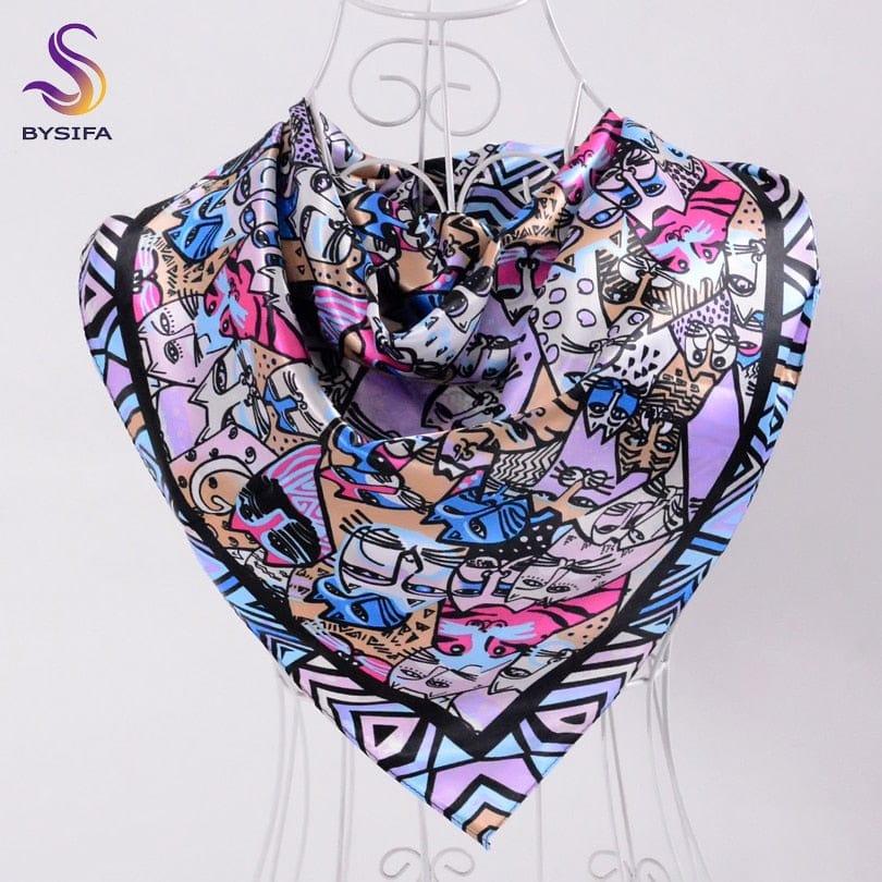 Foulard grande taille pour femme ornés de roses - Adenbora